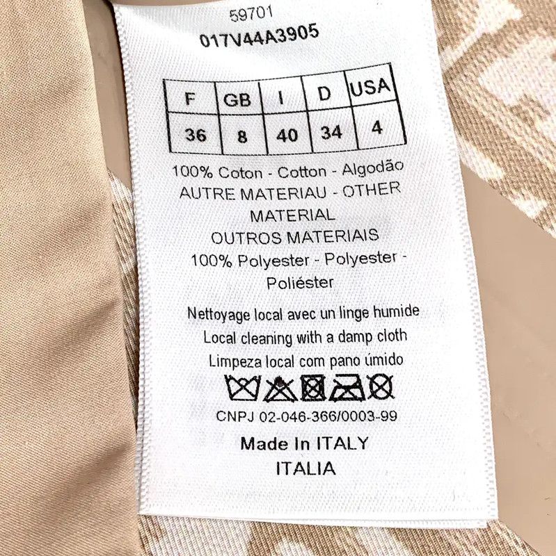 Dior Dior Beige Cotton Women's Jacket 0089 Size XS / US 0-2 / IT 36-38 - 5 Thumbnail