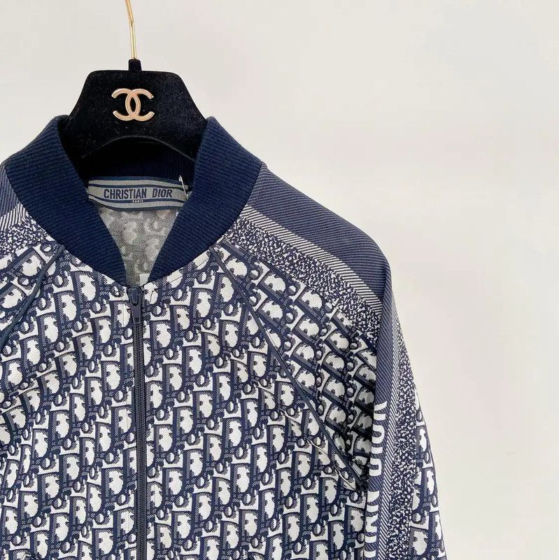 Dior Dior Blue Printed Women's Jacket 0089 Size XS / US 0-2 / IT 36-38 - 3 Thumbnail