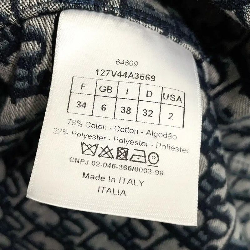 Dior Dior Blue Cotton Embroidered Women's Jacket 0089 Size S / US 4 / IT 40 - 10 Thumbnail