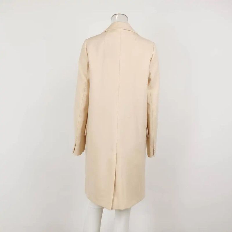 Dior Dior Beige Embroidered Logo Women's Coat 0089 Size M / US 6-8 / IT 42-44 - 3 Thumbnail