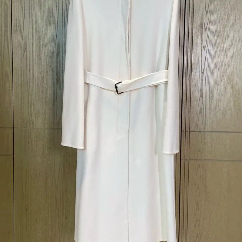 Dior Dior Winter White Cashmere Long Coat 0089 Size S / US 4 / IT 40 - 4 Thumbnail