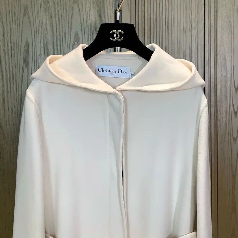 Dior Dior Winter White Cashmere Long Coat 0089 Size S / US 4 / IT 40 - 3 Thumbnail