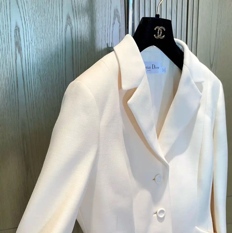 Dior Dior White Wool Blend Women's Jacket 0089 Size M / US 6-8 / IT 42-44 - 6 Thumbnail