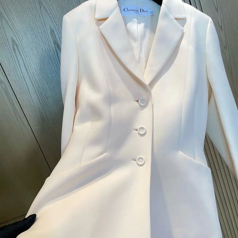 Dior Dior White Wool Blend Women's Jacket 0089 Size M / US 6-8 / IT 42-44 - 7 Thumbnail