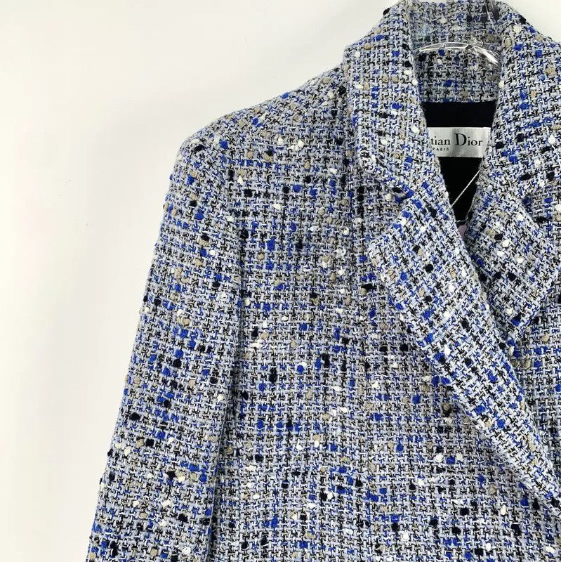 Dior Dior Blue Wool Jacket for Women 0089 Size XS / US 0-2 / IT 36-38 - 3 Thumbnail