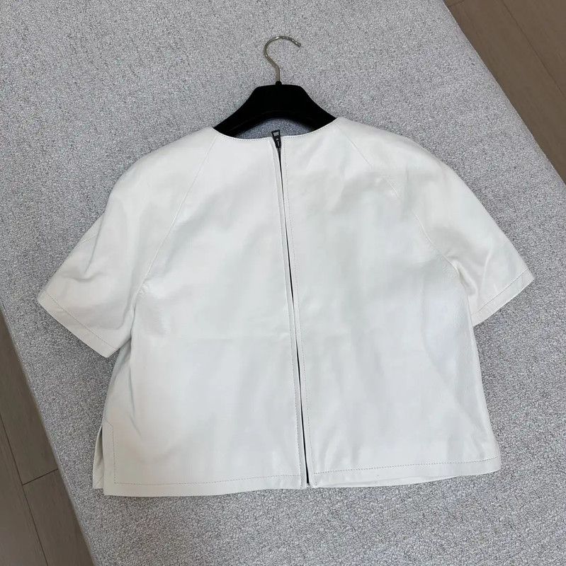 Dior Dior Women's Cream Leather Jacket 0089 Size M / US 6-8 / IT 42-44 - 2 Thumbnail