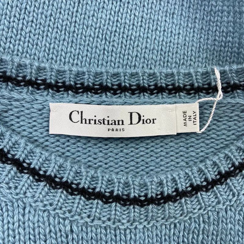 Dior Dior Blue Wool Pullover Sweater for Women 0089 Size XL / US 12-14 / IT 48-50 - 4 Thumbnail