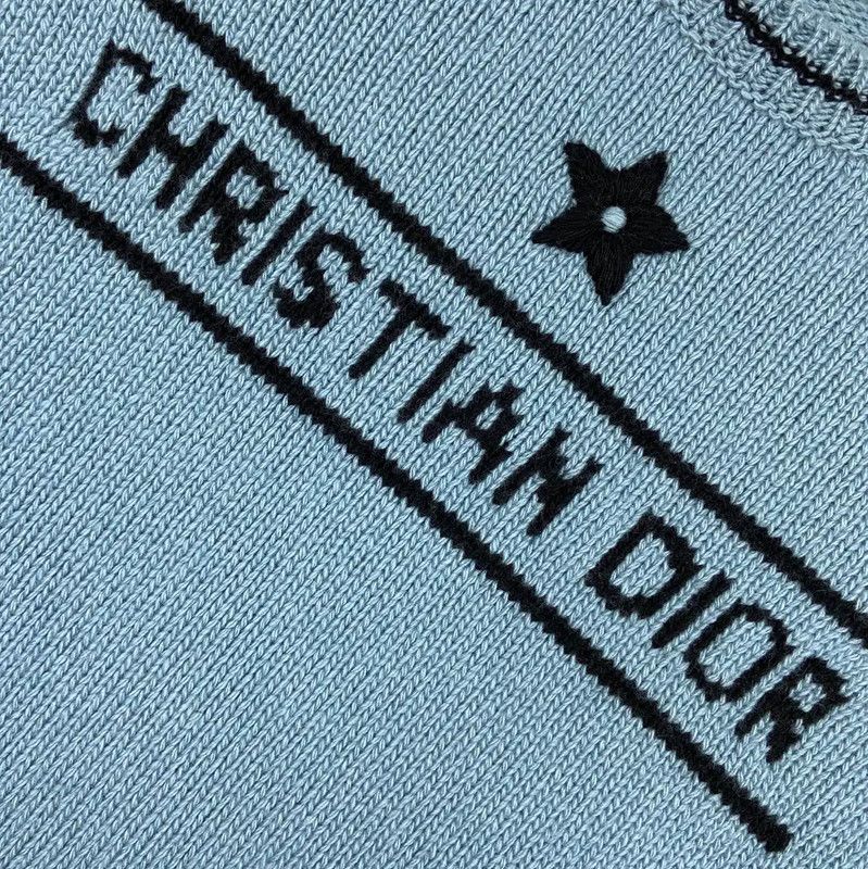 Dior Dior Blue Wool Pullover Sweater for Women 0089 Size XL / US 12-14 / IT 48-50 - 3 Thumbnail