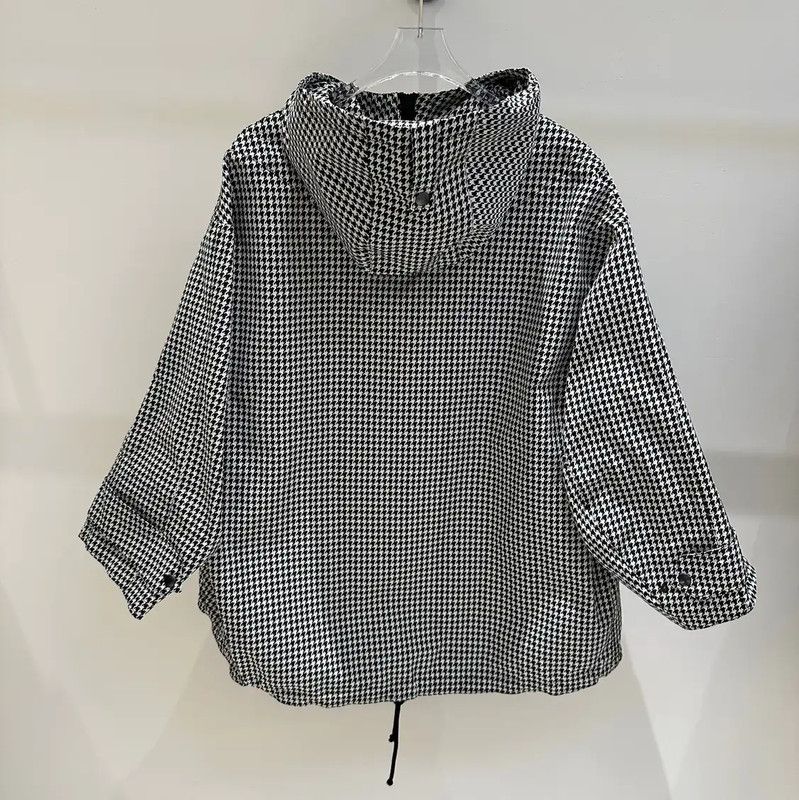 Dior Dior Black Polyester Checkered Women's Jacket 0089 Size XS / US 0-2 / IT 36-38 - 5 Thumbnail