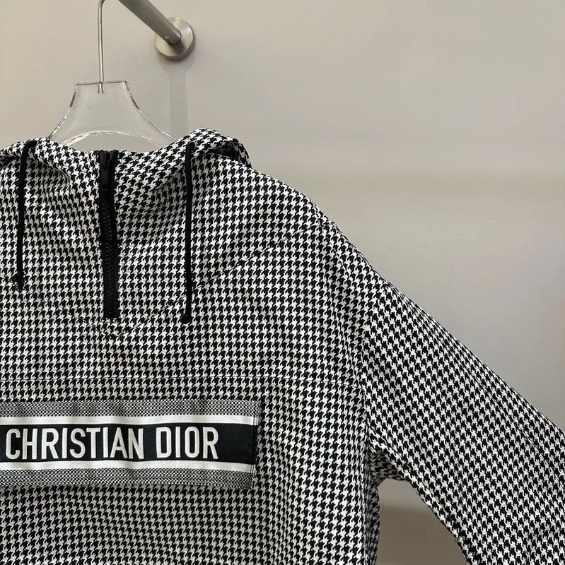 Dior Dior Black Polyester Checkered Women's Jacket 0089 Size XS / US 0-2 / IT 36-38 - 4 Thumbnail