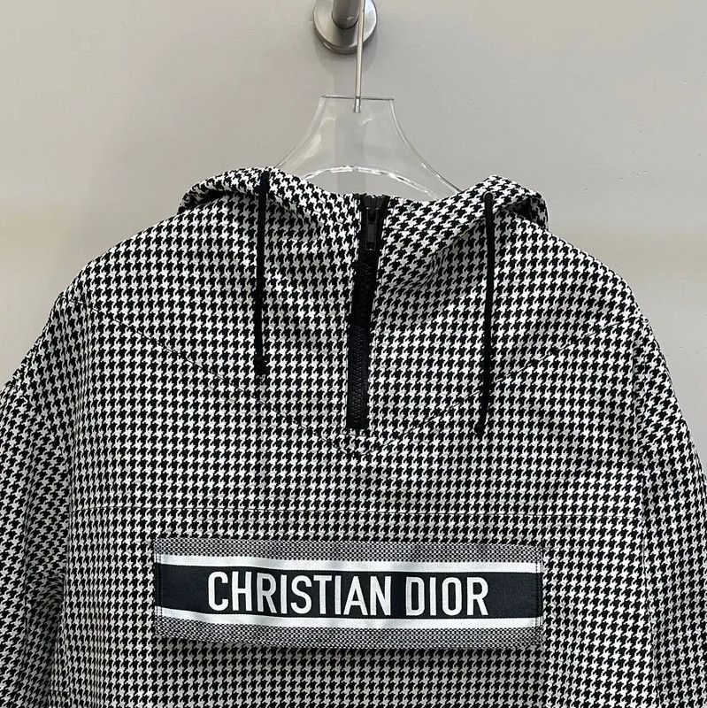 Dior Dior Black Polyester Checkered Women's Jacket 0089 Size XS / US 0-2 / IT 36-38 - 2 Thumbnail