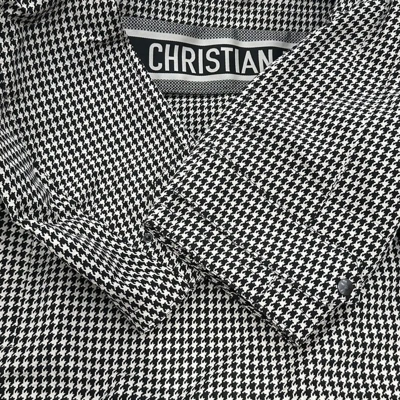 Dior Dior Black Polyester Checkered Women's Jacket 0089 Size XS / US 0-2 / IT 36-38 - 6 Thumbnail