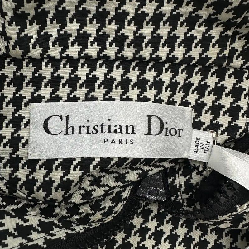 Dior Dior Black Polyester Checkered Women's Jacket 0089 Size XS / US 0-2 / IT 36-38 - 7 Thumbnail
