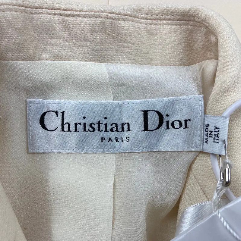 Dior Dior Women's Beige Wool Jacket 0089 Size XS / US 0-2 / IT 36-38 - 4 Thumbnail