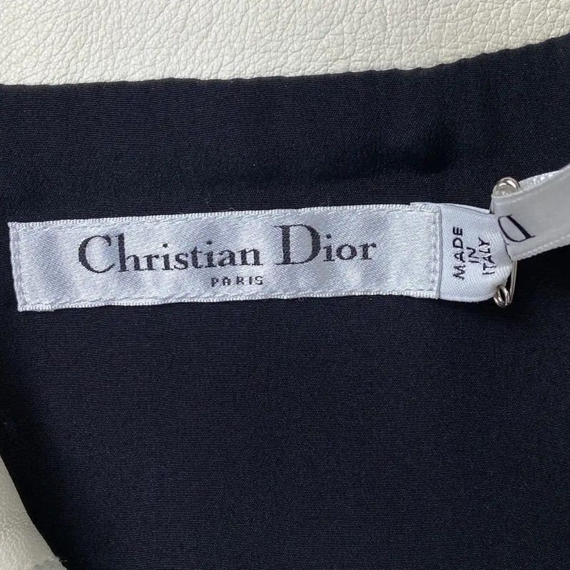 Dior Dior Cream Leather Women's Dress Size S 0089 Size S / US 4 / IT 40 - 4 Thumbnail