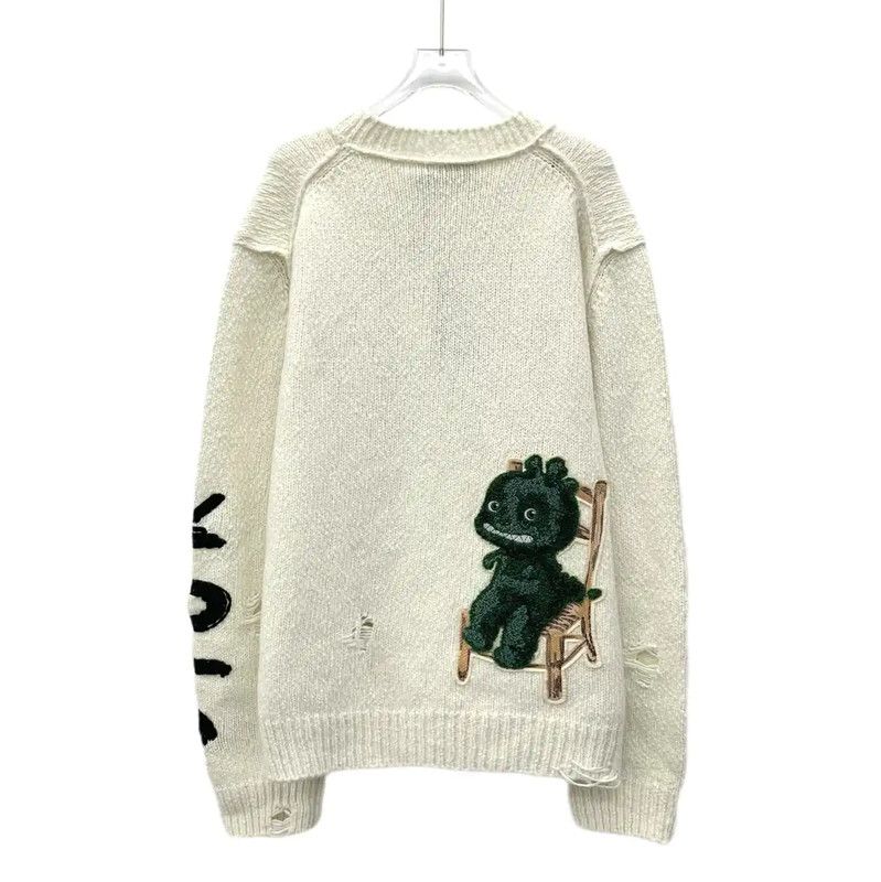 Dior Dior Women's Beige Wool Pullover Sweater 0089 Size M / US 6-8 / IT 42-44 - 2 Thumbnail