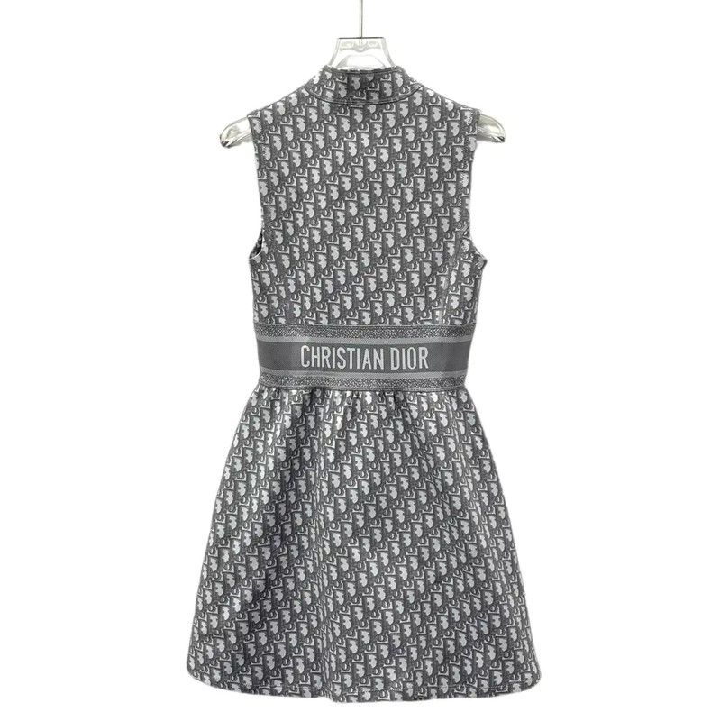 Dior Dior Grey Nylon Mini Dress 0089 Size XXS / US 00 / IT 34 - 2 Thumbnail