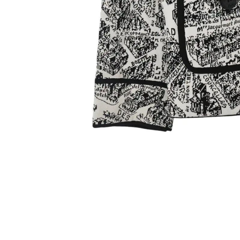 Dior Dior Black Map Print Women's Jacket 0089 Size M / US 6-8 / IT 42-44 - 4 Thumbnail