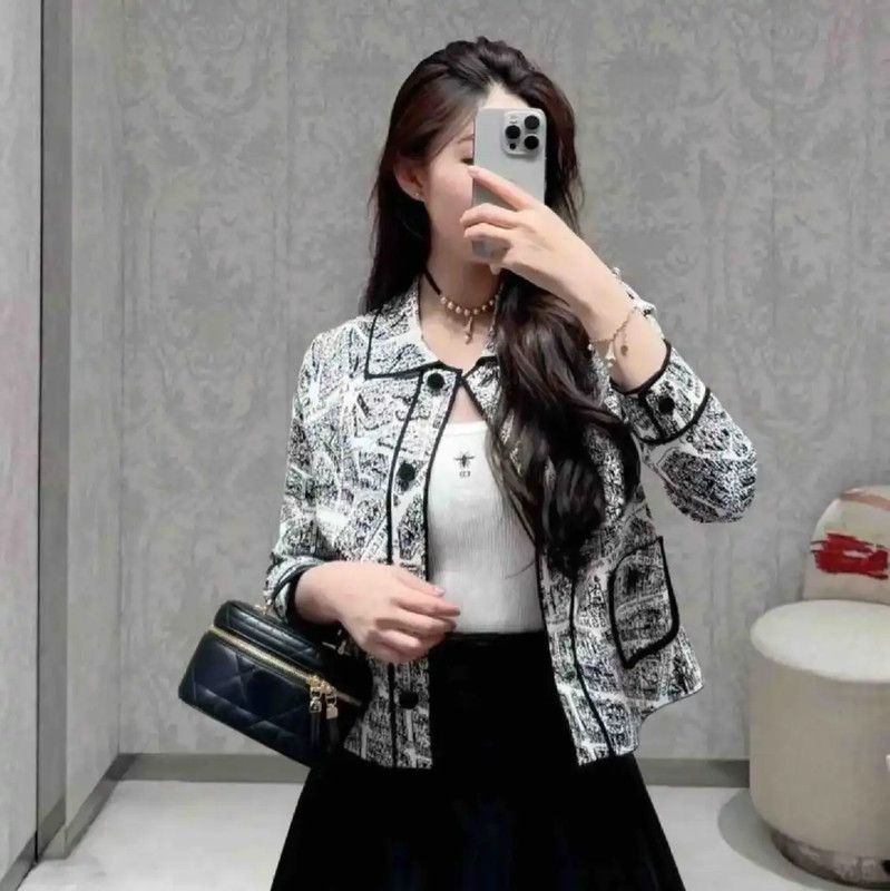 Dior Dior Black Map Print Women's Jacket 0089 Size M / US 6-8 / IT 42-44 - 7 Thumbnail