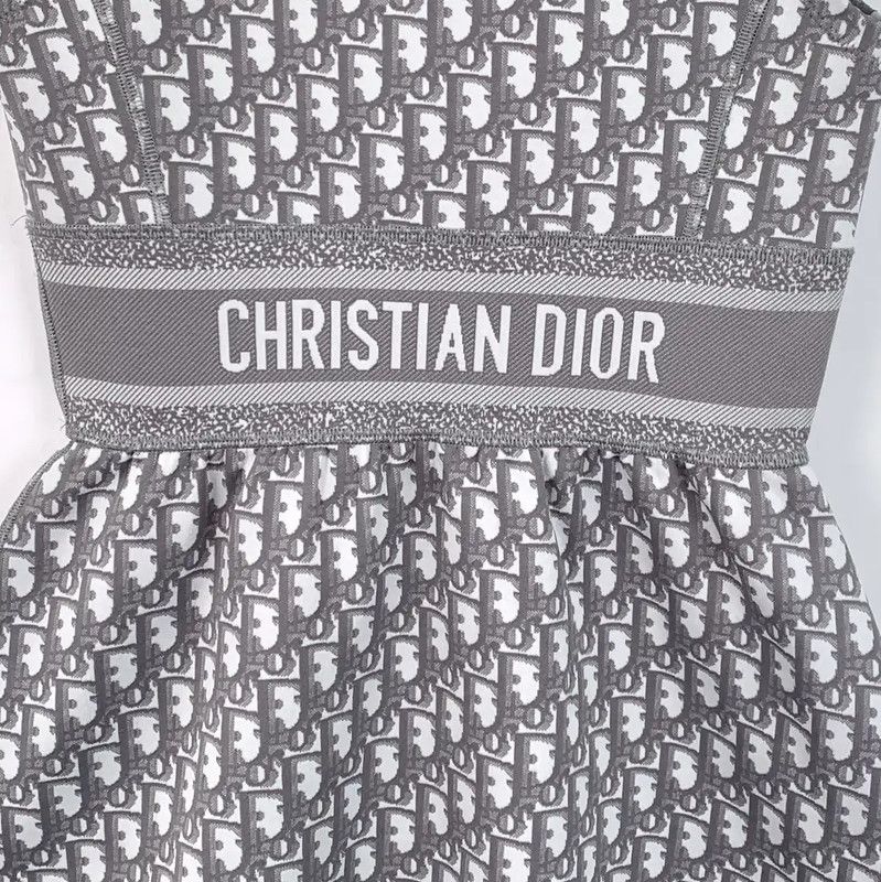 Dior Dior Gray Women's Mini Dress XXS 0089 Size XXS / US 00 / IT 34 - 5 Thumbnail