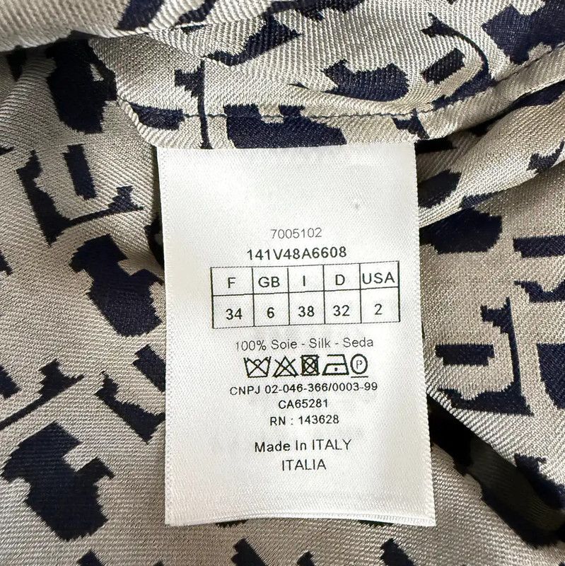 Dior Dior Color Block Silk Cardigan for Women 0089 Size XS / US 0-2 / IT 36-38 - 8 Thumbnail