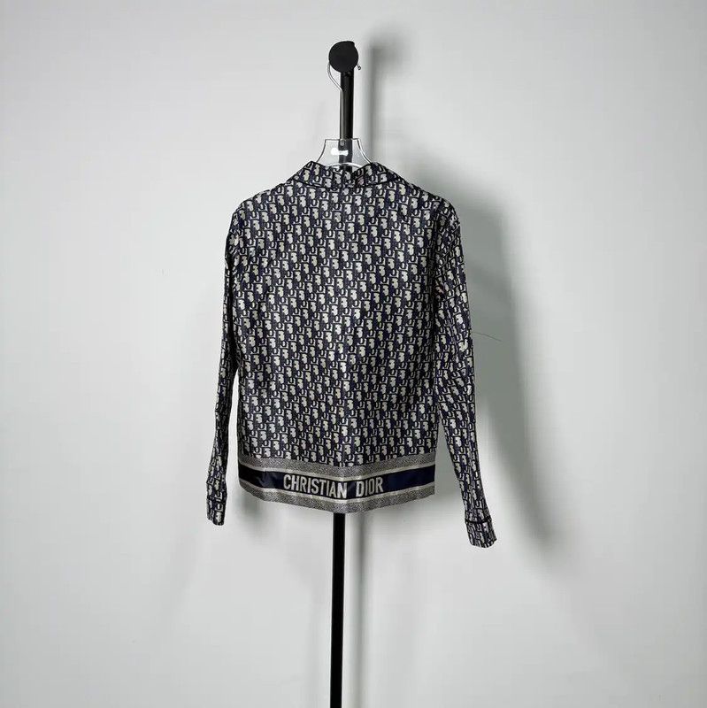 Dior Dior Color Block Silk Cardigan for Women 0089 Size XS / US 0-2 / IT 36-38 - 2 Thumbnail