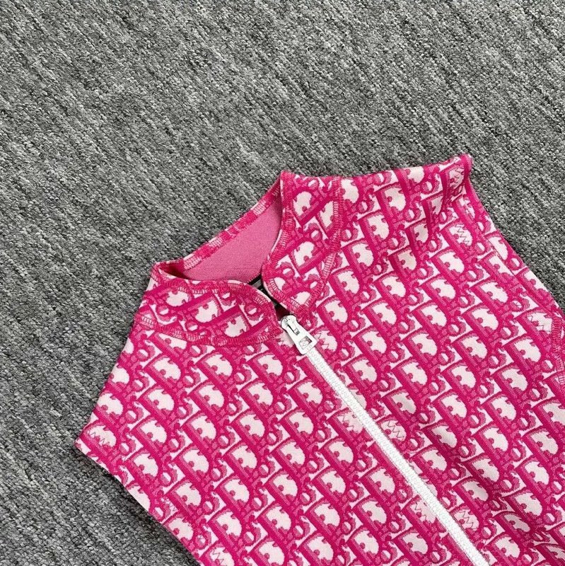 Dior Dior Sleeveless Pink Nylon Dress 0089 Size M / US 6-8 / IT 42-44 - 3 Thumbnail