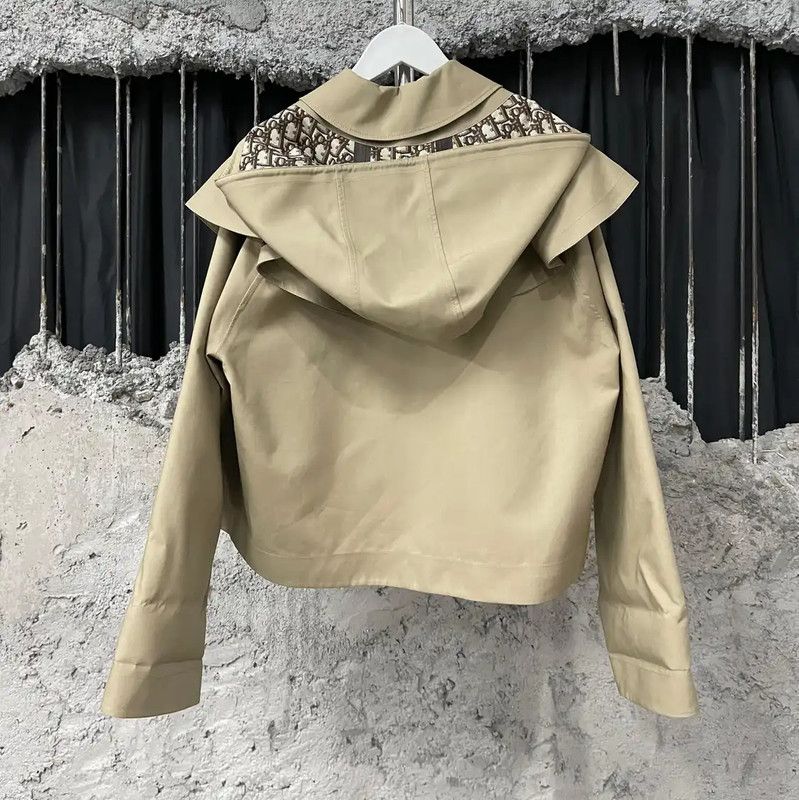 Dior Dior Khaki Cotton Embroidered Jacket 0089 Size ONE SIZE - 2 Thumbnail