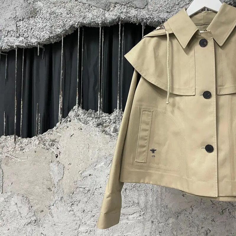 Dior Dior Khaki Cotton Embroidered Jacket 0089 Size ONE SIZE - 3 Thumbnail