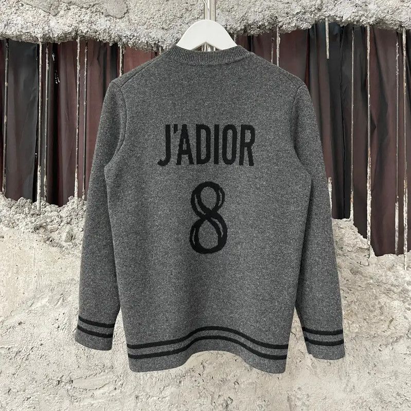 Dior Dior Gray Long Sleeve Cardigan for Women 0089 Size ONE SIZE - 2 Thumbnail
