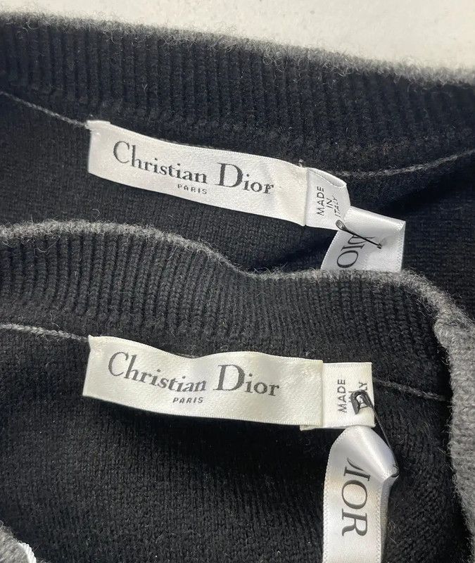 Dior Dior Gray Long Sleeve Cardigan for Women 0089 Size ONE SIZE - 7 Thumbnail