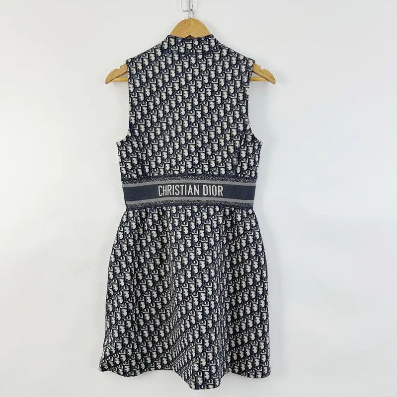 Dior Dior Summer Multi-Color Denim Logo Dress 0089 Size S / US 4 / IT 40 - 2 Thumbnail