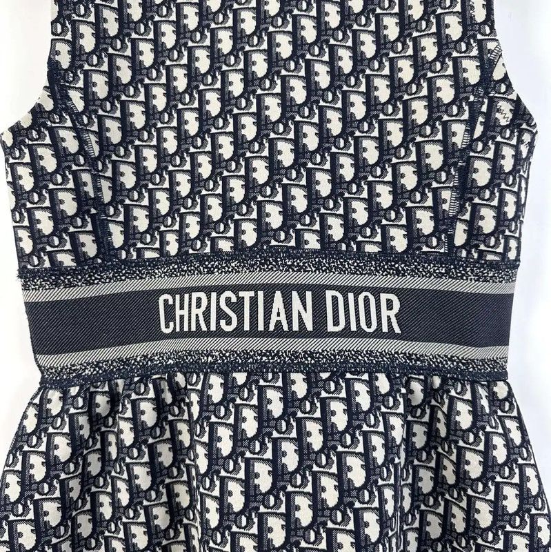 Dior Dior Summer Multi-Color Denim Logo Dress 0089 Size S / US 4 / IT 40 - 6 Thumbnail