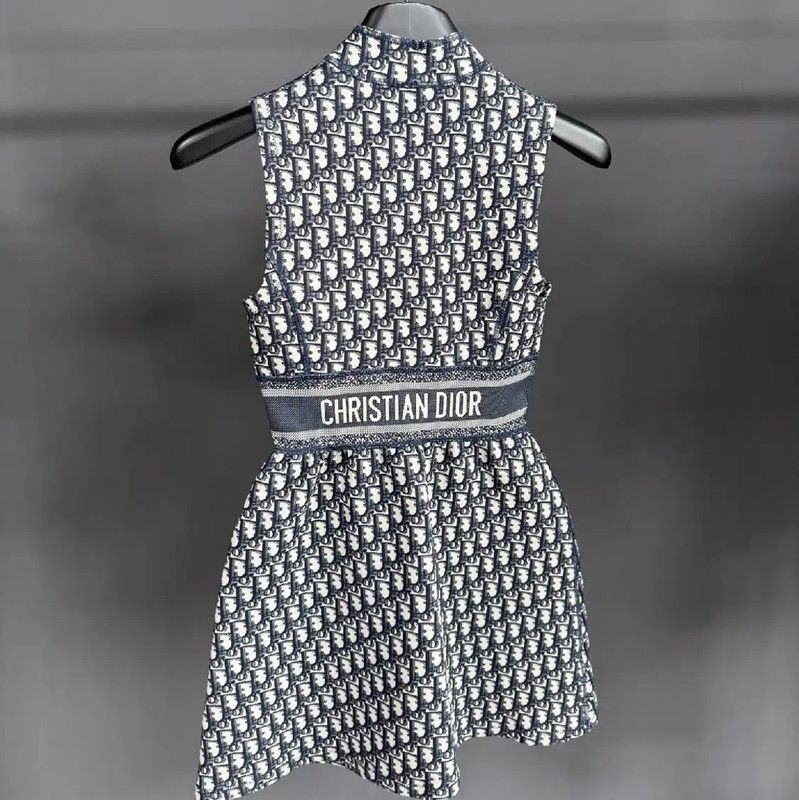 Dior Dior Deep Gray Cotton Dress for Women 0089 Size XXS / US 00 / IT 34 - 2 Thumbnail