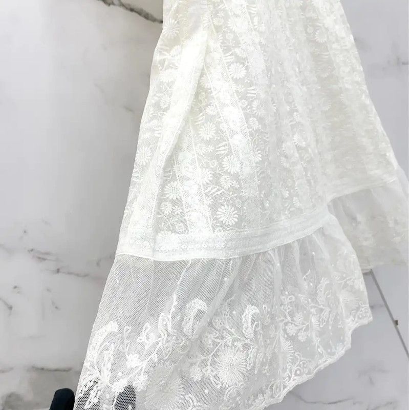 Dior Dior White Cotton Blend Short Sleeve Dress 0089 Size M / US 6-8 / IT 42-44 - 5 Thumbnail