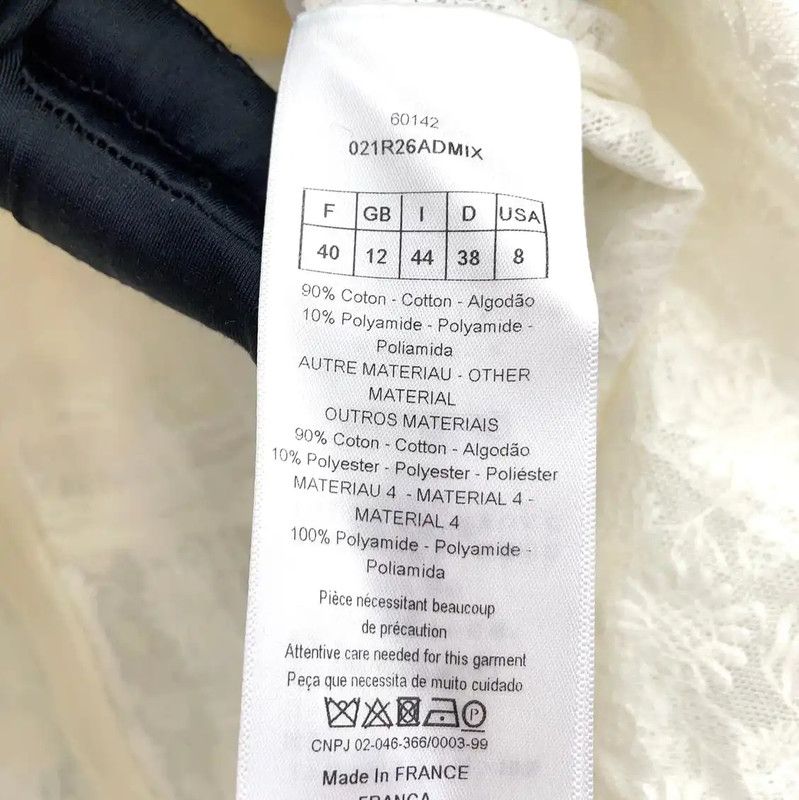 Dior Dior White Cotton Blend Short Sleeve Dress 0089 Size M / US 6-8 / IT 42-44 - 10 Thumbnail
