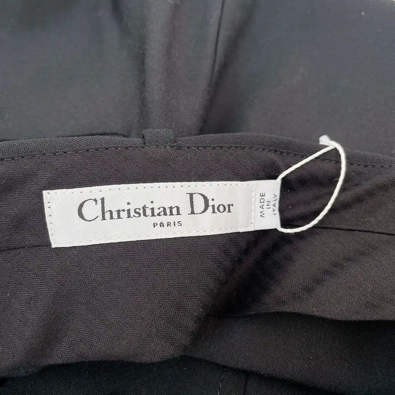 Dior Dior Black Wool Midi Skirt with Print 0089 Size 22" - 6 Thumbnail