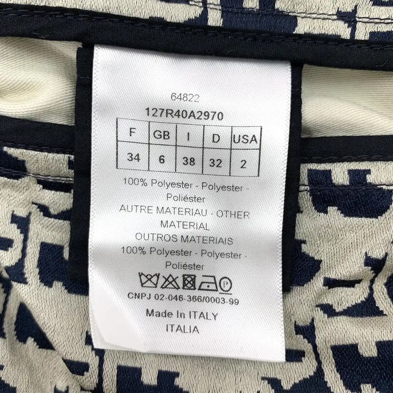 Dior Dior Color-Blocked Polyester Mini Dress 0089 Size XXS / US 00 / IT 34 - 8 Thumbnail