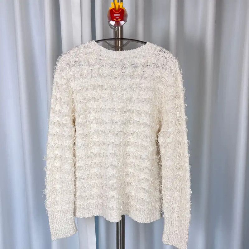 Dior Dior White Women's Knit Sweater 0089 Size L / US 10 / IT 46 - 3 Thumbnail