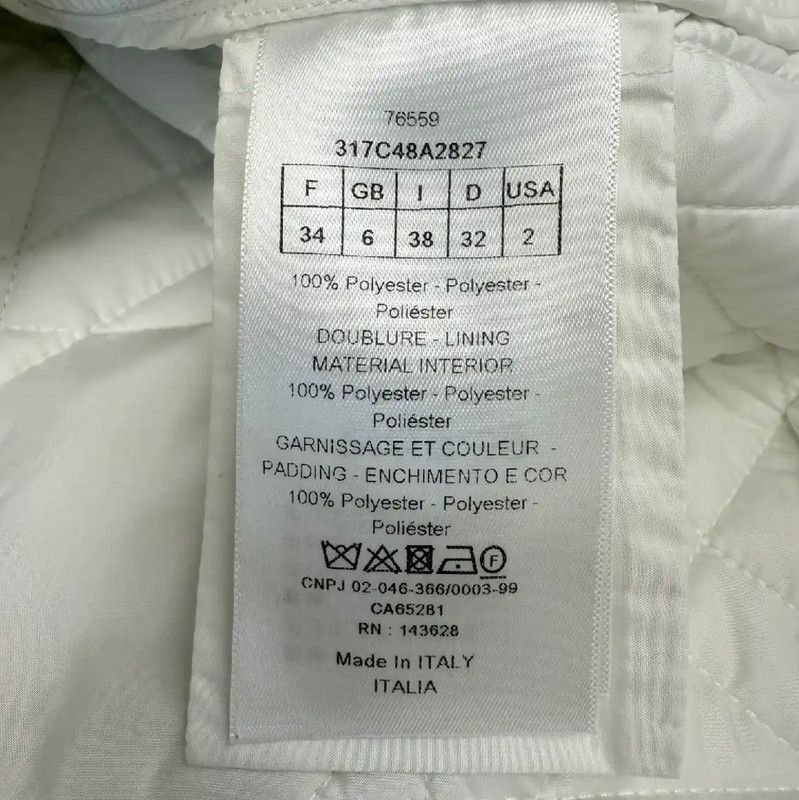 Dior Dior Women's Winter White Quilted Jacket 0089 Size S / US 4 / IT 40 - 4 Thumbnail