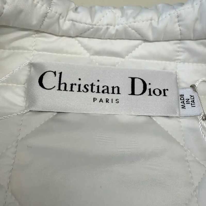 Dior Dior Women's Winter White Quilted Jacket 0089 Size S / US 4 / IT 40 - 3 Thumbnail