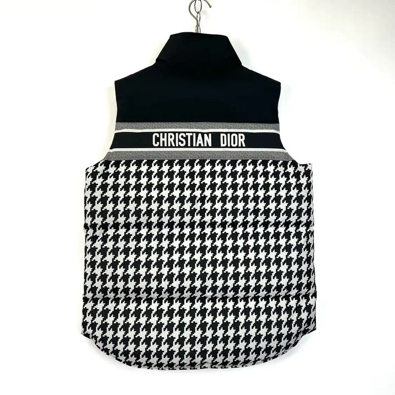 Dior Dior Black Nylon Houndstooth Short Down Jacket 0089 Size XS / US 0-2 / IT 36-38 - 2 Thumbnail
