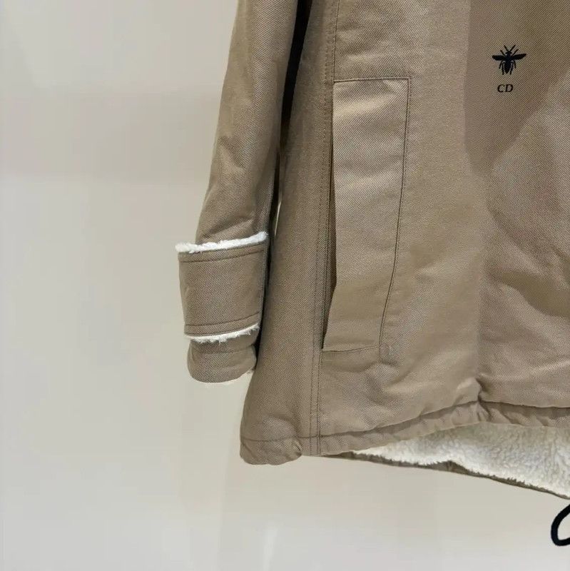 Dior Dior Beige Cotton Mid-Length Women's Jacket 0089 Size S / US 4 / IT 40 - 5 Thumbnail