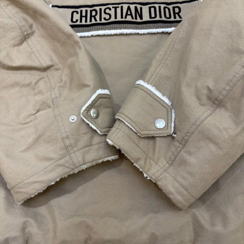 Dior Dior Beige Cotton Mid-Length Women's Jacket 0089 Size S / US 4 / IT 40 - 6 Thumbnail
