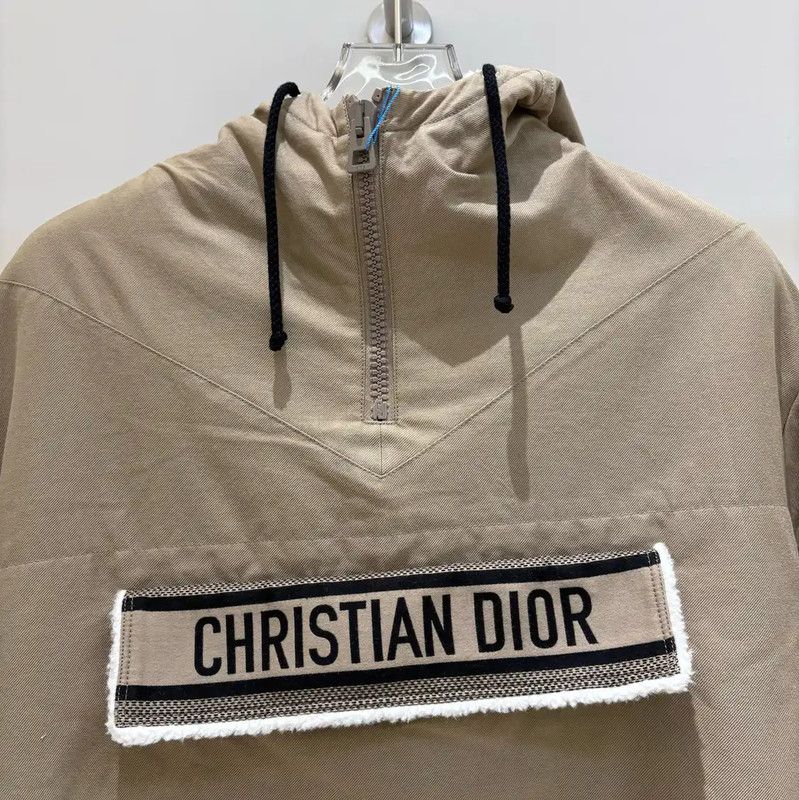 Dior Dior Beige Cotton Mid-Length Women's Jacket 0089 Size S / US 4 / IT 40 - 3 Thumbnail