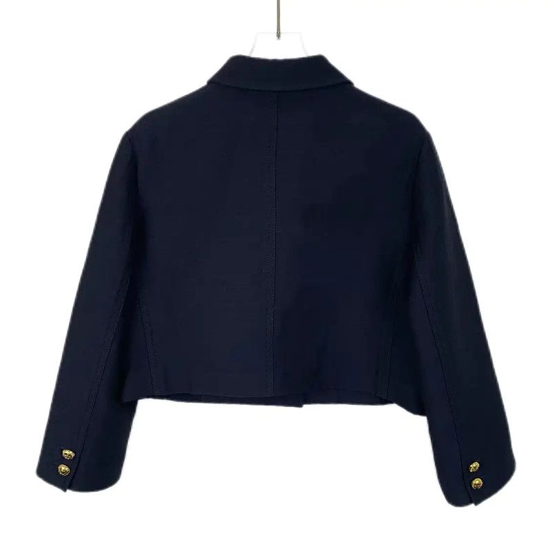 Dior Dior Navy Silk Women's Jacket 0089 Size M / US 6-8 / IT 42-44 - 2 Thumbnail