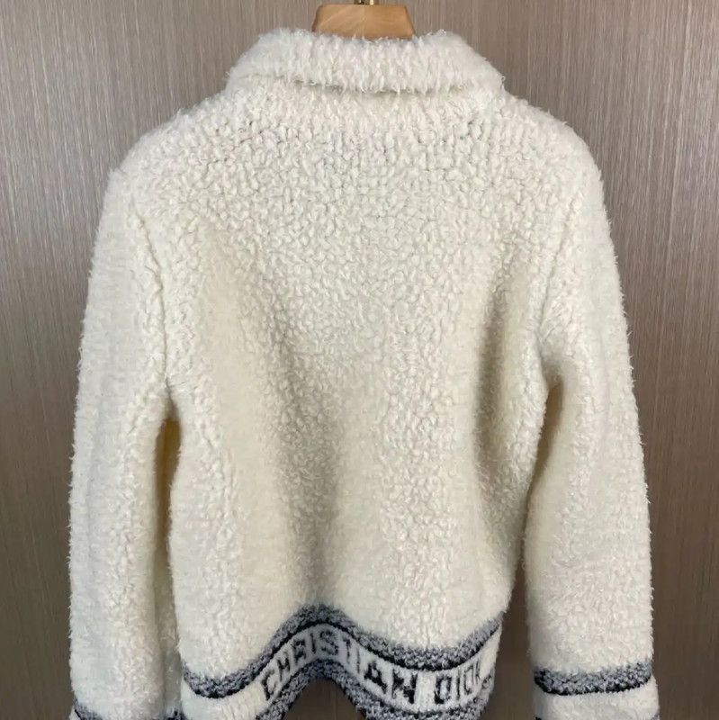 Dior Dior Winter Cream Wool Cardigan for Women 0089 Size M / US 6-8 / IT 42-44 - 2 Thumbnail