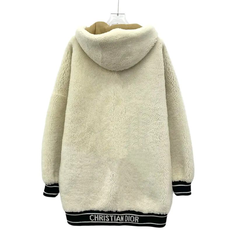 Dior Dior Colorblock Shearling Women's Coat 0089 Size XS / US 0-2 / IT 36-38 - 4 Thumbnail