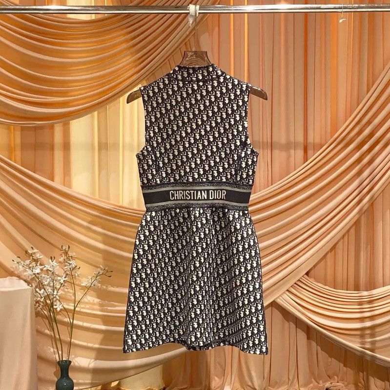 Dior Dior Color-Block Cotton Blend Dress 0089 Size M / US 6-8 / IT 42-44 - 2 Thumbnail