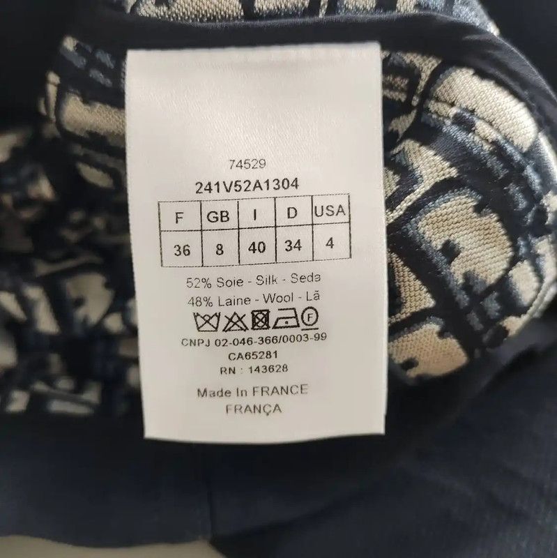 Dior Dior Women's Navy Cotton Jacket Size M 0089 Size M / US 6-8 / IT 42-44 - 4 Thumbnail